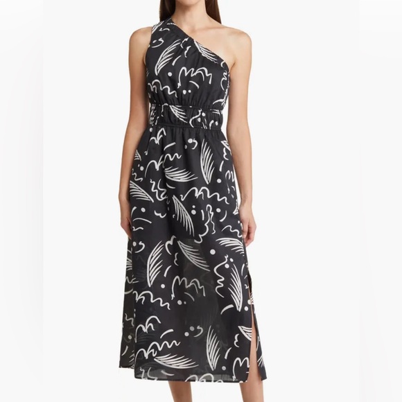 Rails Dresses & Skirts - Rails Monochrome Patterned Midi Dress